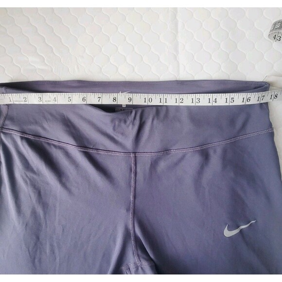 Nike Dri-Fit Women's Running Crop Tights Purple Stretch Plus Size 1X - Picture 4 of 15